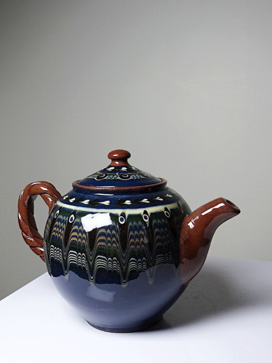 Tetera troyana antigua de terracota vidriada, Bulgaria, años 70-80. – Poterie Troyenne, Loza, Ceramic (photo 7 of 12)