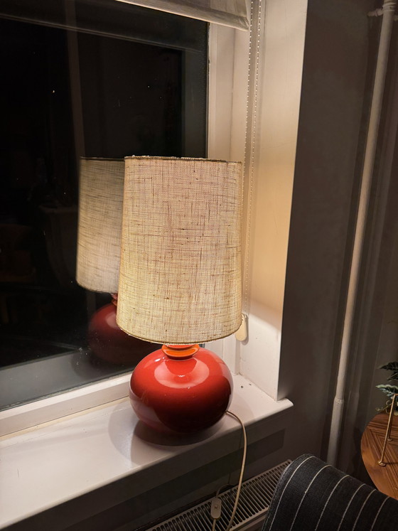 Image 1 of West Germany vintage table lamps orange