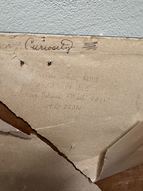 Image 1 of Exclusief Amerikaans Mid-Century Expressionisme | "Curiosity" door Therese Aria (Mercer Island, USA) | Modern Krachtig Abstract