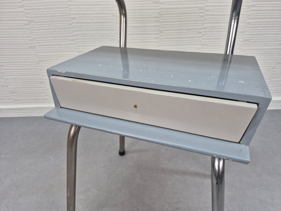 Image 1 of Table de chevet vintage à cadre tubulaire Auping, Wim Rietveld.