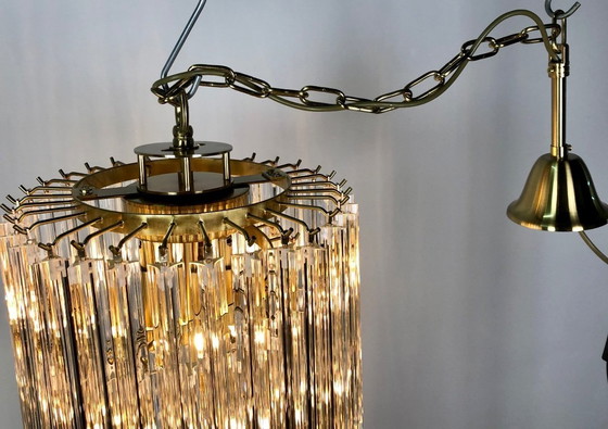 Image 1 of Lustre cascade en verre Murano 1980'S