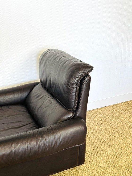 Image 1 of Canapé Modulaire et fauteuil vintage en Cuir, Allemagne, 1970, Set de 4