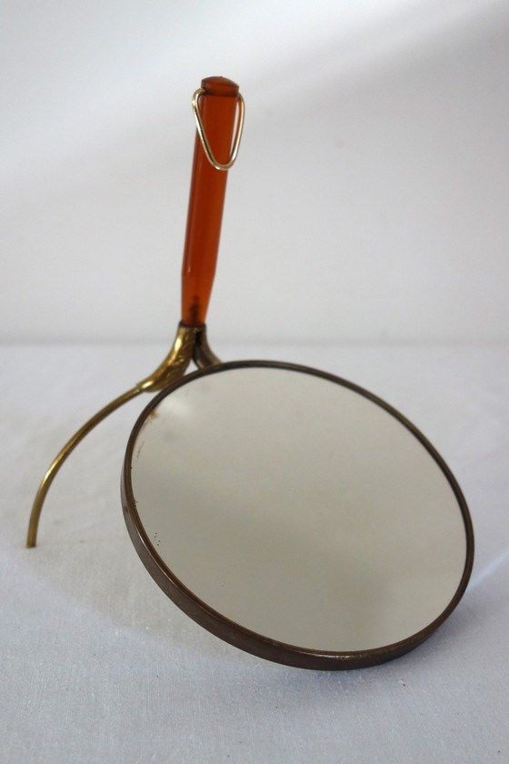 Image 1 of Double-Sided Hand-Held or Table Mirror, 60s