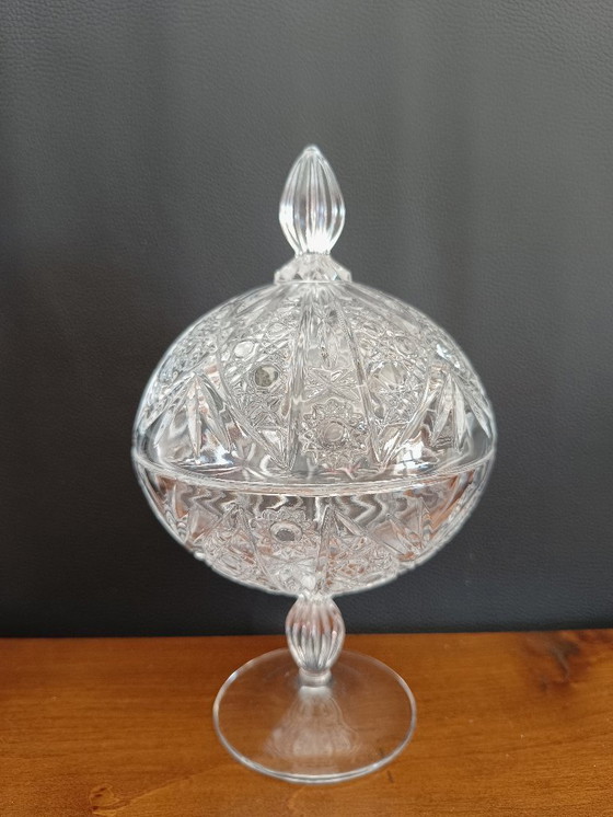 Image 1 of Antico porta caramelle in legno intagliato