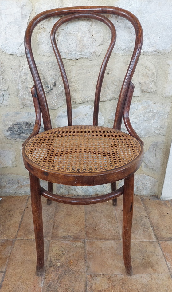 Image 1 of Set of 2 Original Sautto and Liberale Thonet Benwood Bistro Chairs 1940's