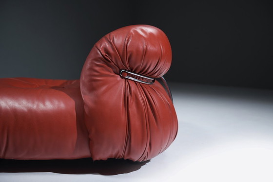 Image 1 of Fauteuil lounge Soriana vintage avec cuir neuf par Afra E Tobia Scarpa - Cassina