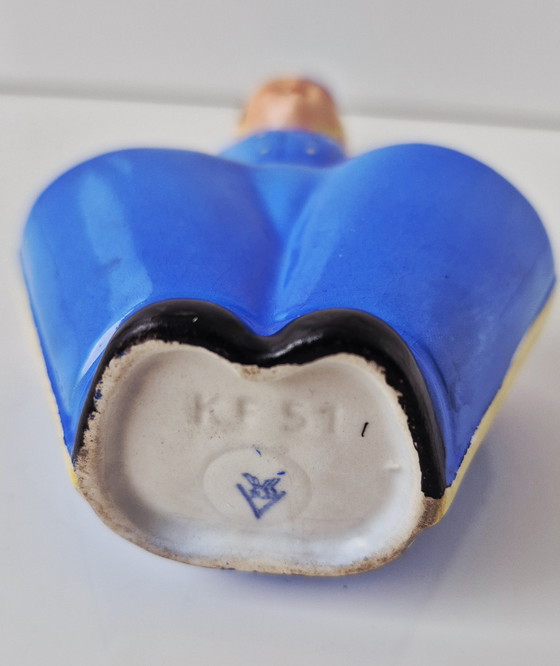 Image 1 of 1950 Goebel / Hummel Bellboy Tooth Pick Holder Cigarettes Holder