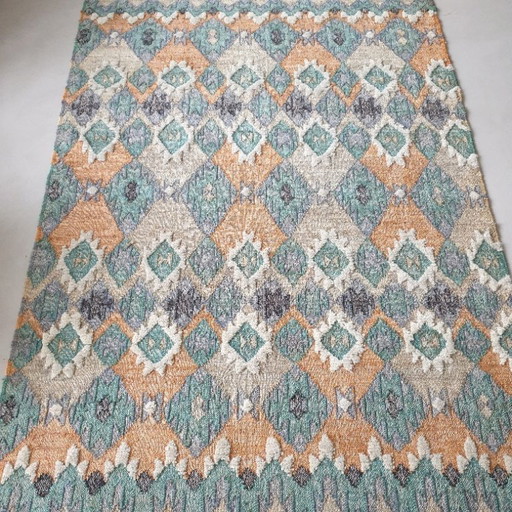 Neuer handgewebter und handgeknüpfter Teppich aus Jute und Wolle