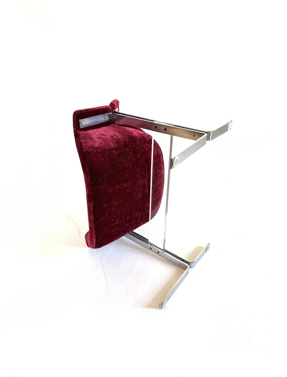 Image 1 of Fauteuil vintage en velours et chrome, Kembo '60