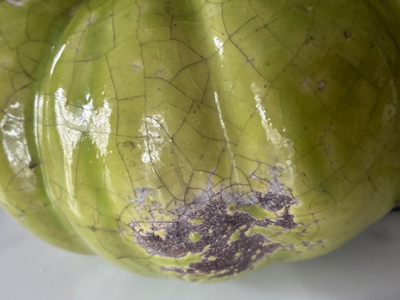 Image 1 of Large decorative ceramic pumpkin