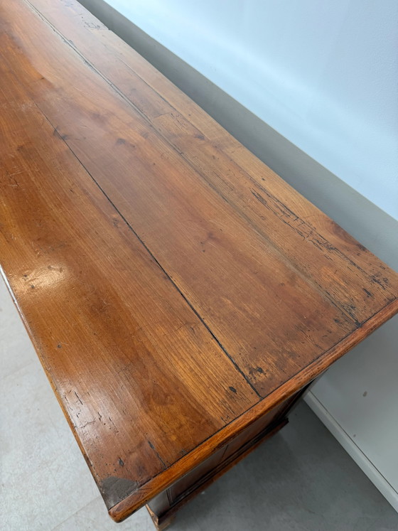 Grand Buffet bas en Bois avec Portes à Panneaux 350cm (photo 4 of 7)