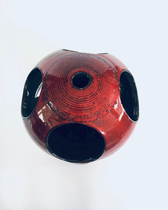 Image 1 of Jarrón de torre de Art Pottery Studio, diseñado por Emiel Laskaris para Perignem Studios, Bélgica, década de 1960.