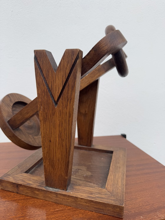 Image 1 of Porte bouteille bois années 60