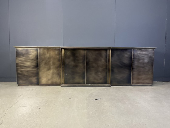 Image 1 of XL brass credenza by Belgochrom, 1980s