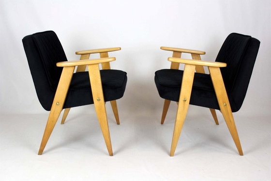 Image 1 of Restored Set of Model 366 Armchairs by Józef Chierowski, Poland, 1960s