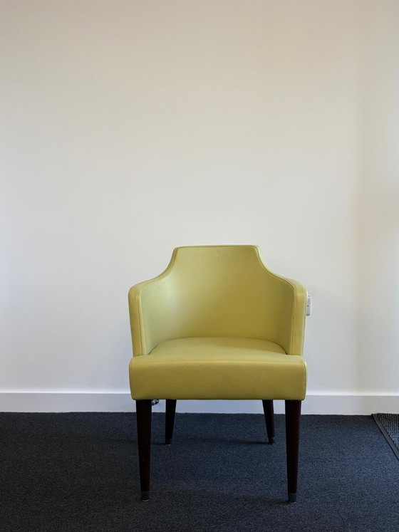 Pistachio Green Leather Chairs X 2 – Moroso, Armchairs, Metal (photo 5 of 5)