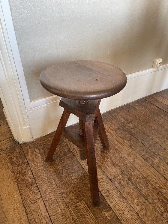 Image 1 of Set di 4 sgabelli in legno con fissaggio a vite.