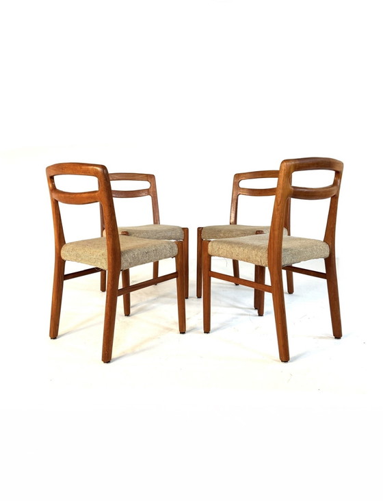 Image 1 of Set di 4 sedie da pranzo vintage danesi anni '70