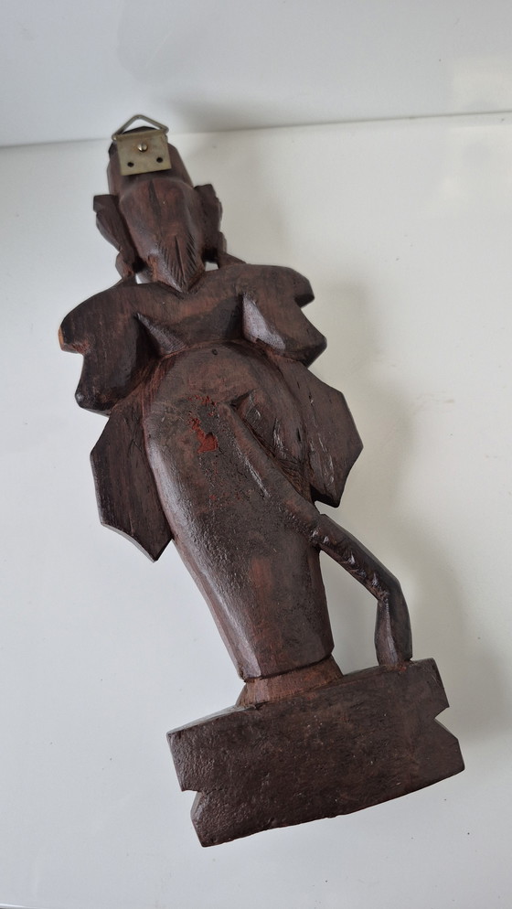 Image 1 of Hindu gods: Rama, Hanuman, Manasa, carved wooden figures