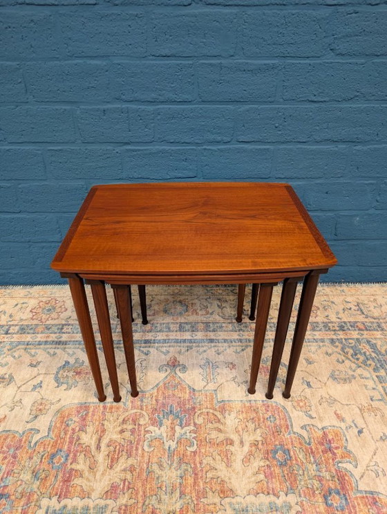 Image 1 of Tavolini vintage | mimiset, Jørgen Aakjær Jørgensen per Møbelintarsia, anni '60