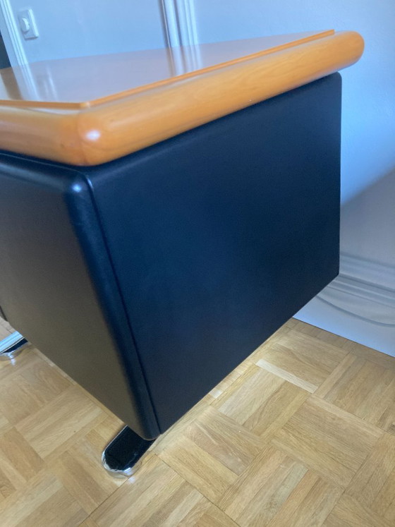 KNOLL Warren Platner Sideboard Lowboard – Leather, Wood (photo 5 of 22)