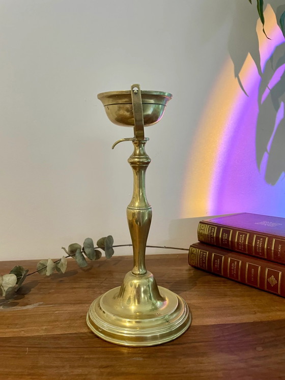 Vintage scheepsolielamp – Tafellampen, Bronze, Brass (photo 2 of 3)