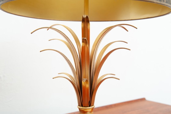 Palm tree brass table lamp in Hollywood Regency style by Boulanger / Maison Charles, 1970s – Metal (photo 5 of 6)