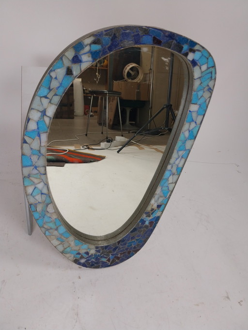 1 x 1960's mozaïek wall mirror in organic form