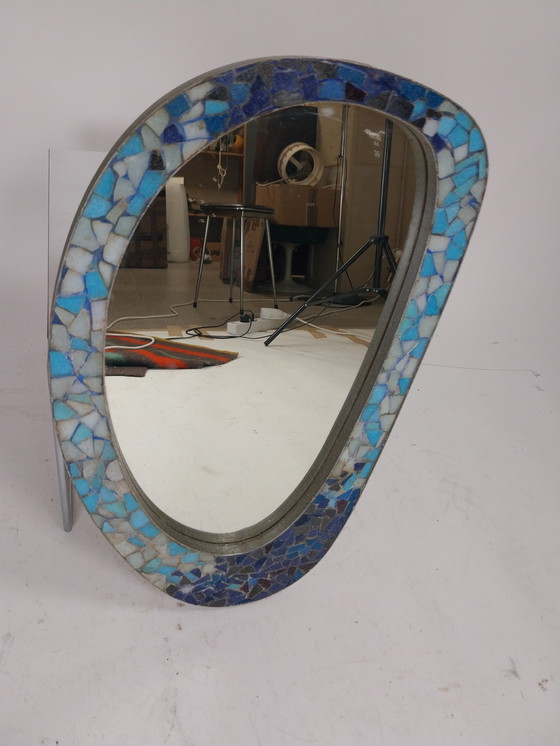 Image 1 of 1 x 1960's mozaïek wall mirror in organic form