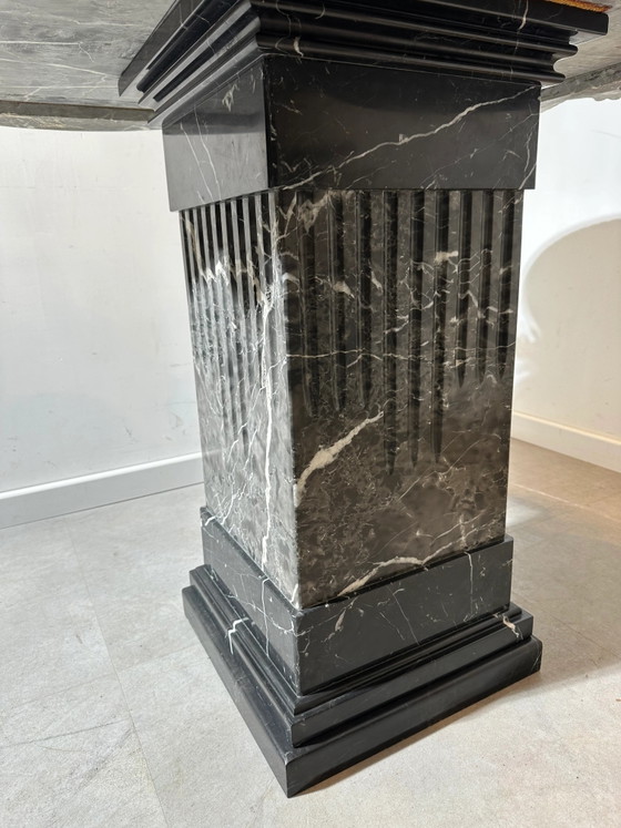 Vintage Black Marble Center Table – Dining tables (photo 4 of 4)