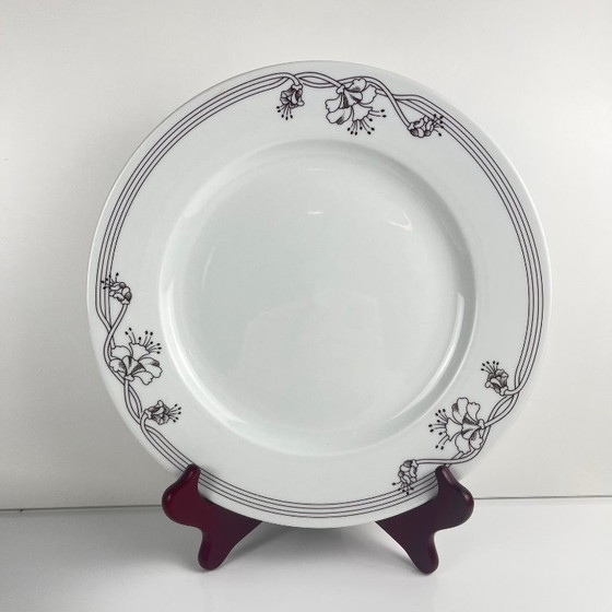 Image 1 of Set of 6 "Elysa" dinner plates, Sarreguemines, 1980/90