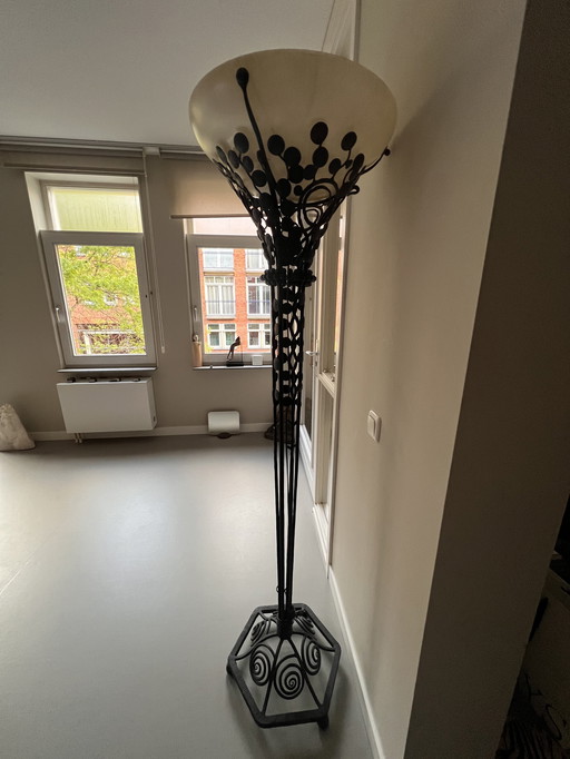 Floor Lamp With Alabaster Bowl