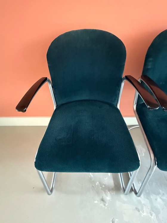 Image 1 of 5 fauteuils/chaises de conférence Gispen Design – 413R W.H. Gispen – Dutch Originals