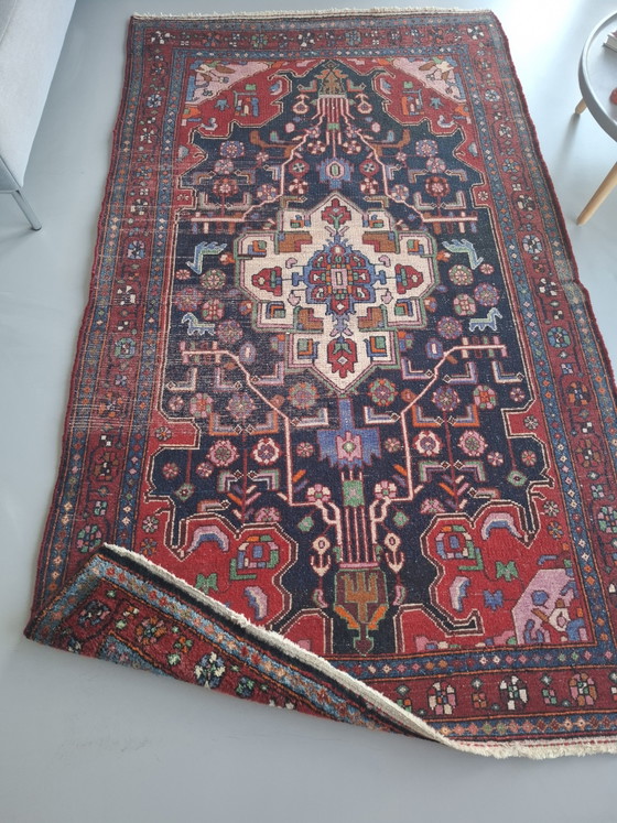 Image 1 of Alfombra oriental/persa anudada a mano de pura lana – Motivos tribales