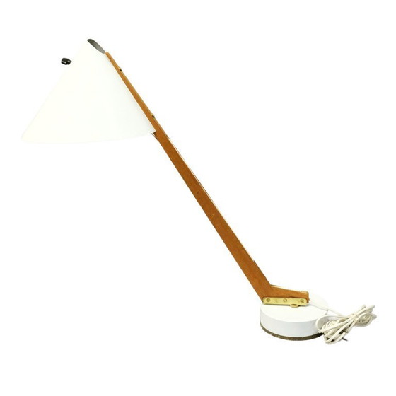 Image 1 of Hans Agne Jakobsson B54 bureaulamp van teakhout en messing
