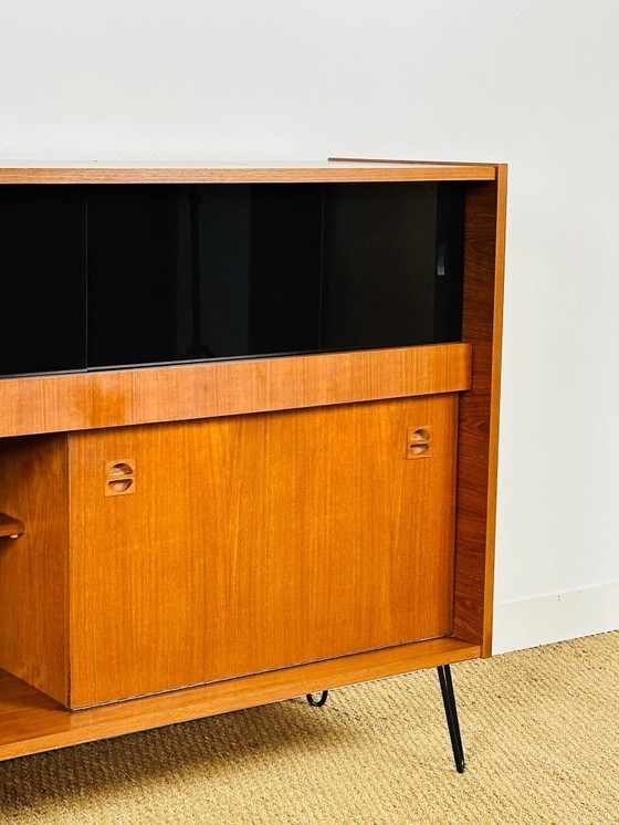 Image 1 of Enfilade haute vintage scandinave en teck, 1960