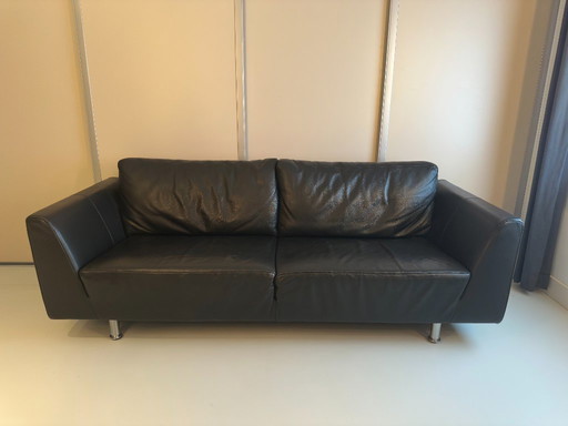 Sofás Molinari de 3 plazas negros (2 unidades)