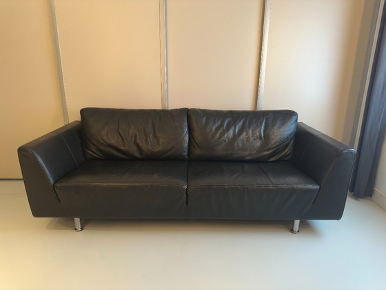 Image 1 of Divani Molinari 3 posti neri (2 pezzi)