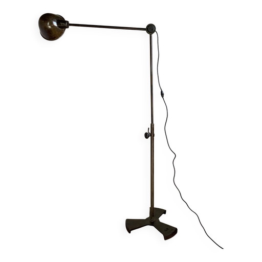 lampadaire industriel vintage pour atelier – vloerlampen, polished steel, Metal, Industrieel