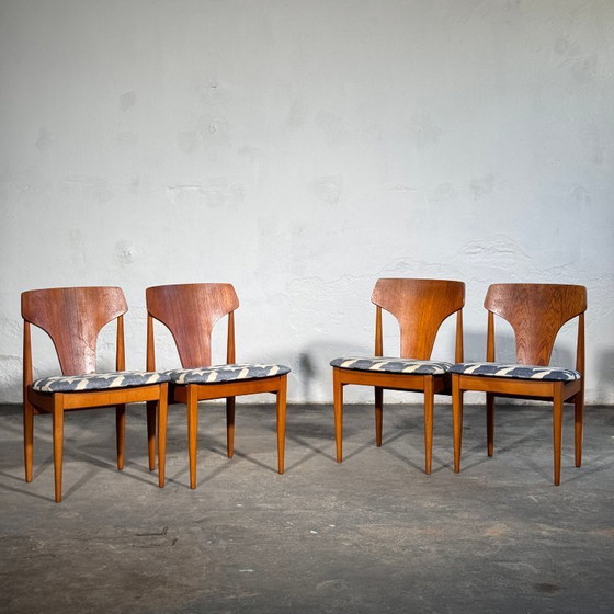 Image 1 of Set of 4 Elliotts of Newbury Teak Dining Chairs, 1960s