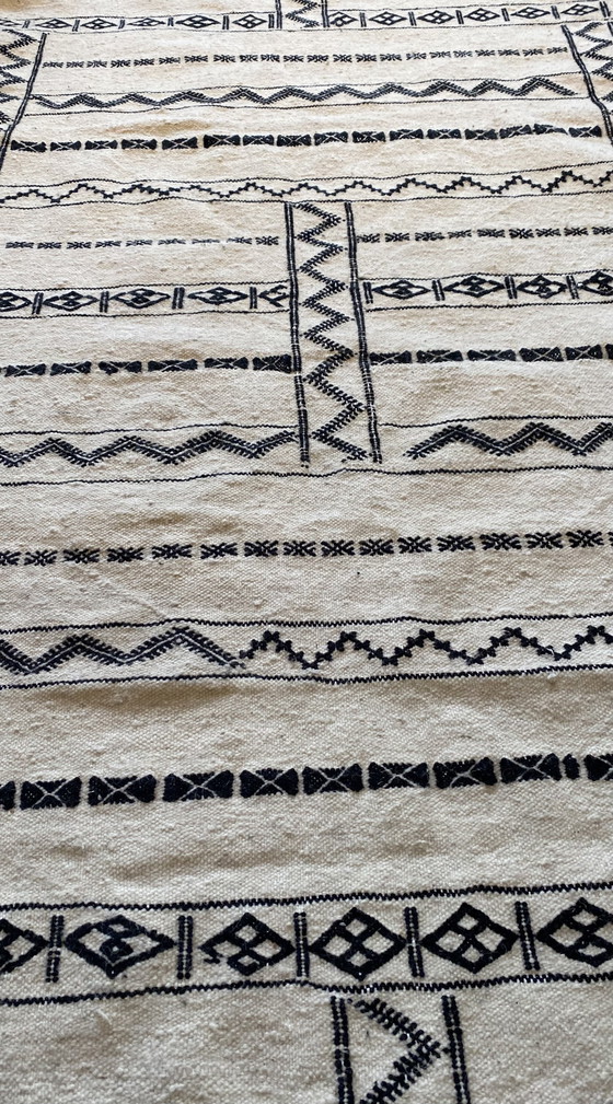 Image 1 of Chemin de table Kelim authentique tissé à la main – 290 x 100 cm – Art berbère des montagnes de l'Atlas