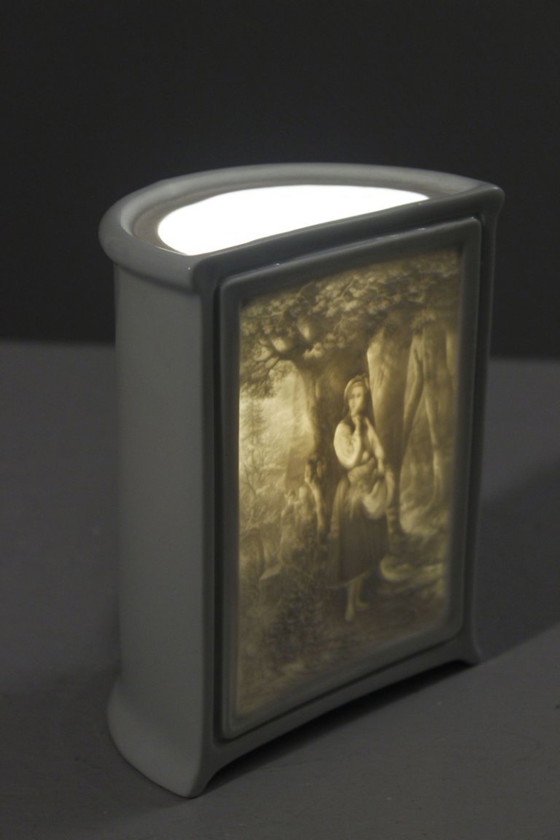 Image 1 of Lampada da notte vintage in porcellana Lithophane, metà del XX secolo, Limoges