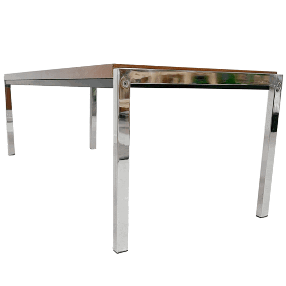 Image 1 of Danish design coffee table teak chrome mid-century