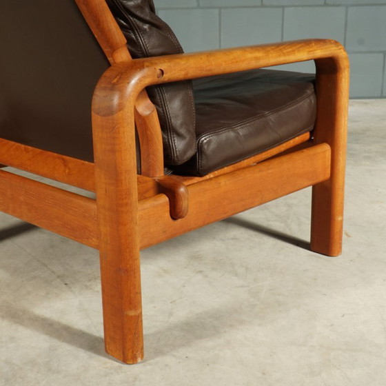 Set vintage Deense fauteuils – L. Olsen & Son – teakhout – jaren 60 – Leather, Wood (photo 12 of 12)