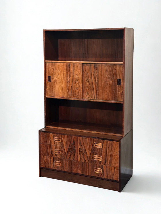 Palissanderhouten hoge boekenkast – High boards, Wood, Mid Century Modern (photo 5 of 8)