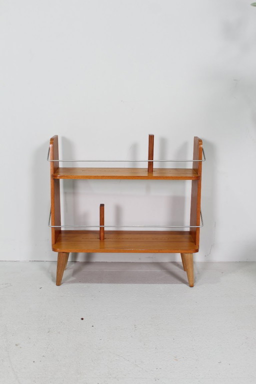 Vintage bookcase, plant table