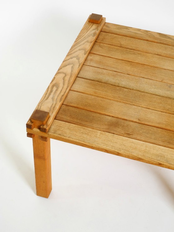 Image 1 of Salontafel uit de "Farmer Collection" uit de jaren 60 van Gerd Lange voor Bofinger, gemaakt van lichtbruin gebeitst essenhout.
