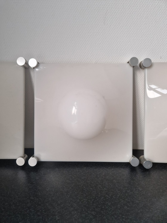 Image 1 of Vintage Martinelli Luce "Bolla" 3x wand of plafond lamp 