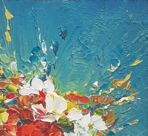 Tableau d'artiste - Janusz KIK - Fleurs 102