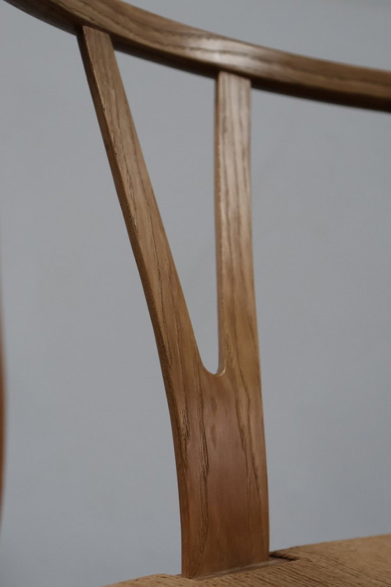 Image 1 of 4x Hans J. Wegner CH24 Sedie a spina di pesce in quercia, anni '70 Danimarca